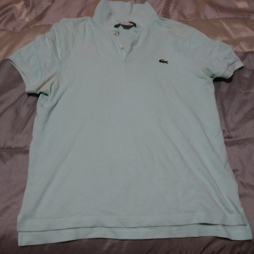 Lacoste Live polo in baby blue size 5 or M
